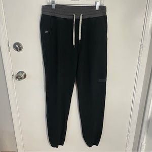 Vuori mens black balboa sweatpants sz L